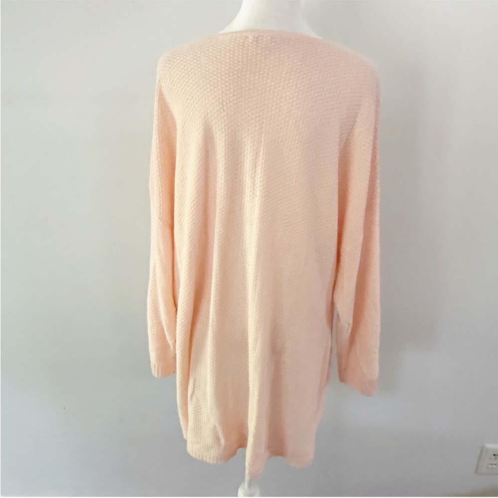 Cato Women Pearl Waffle Knit Sweater Size 22/24W Pink Pastel Feminine Casual - Picture 5 of 8